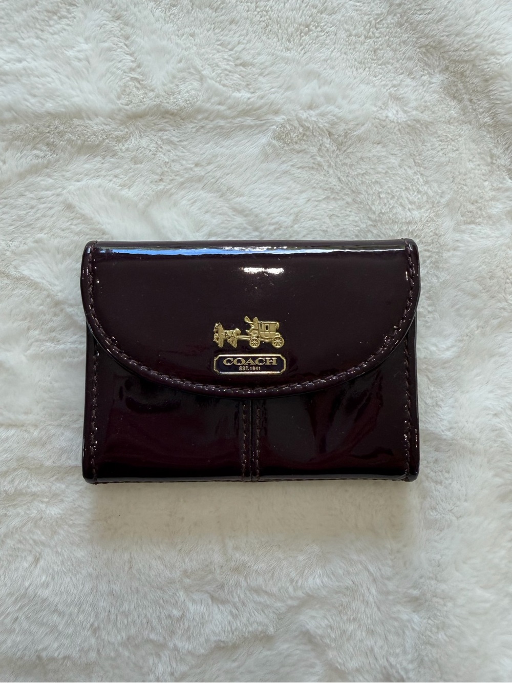 Y2K Coach Madison Patent Leather Card Wallet